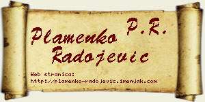 Plamenko Radojević vizit kartica